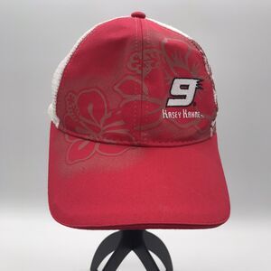 Kasey Kahne 9 Nascar Racing Baseball Cap Chase Authentics Red & White Mesh Hat